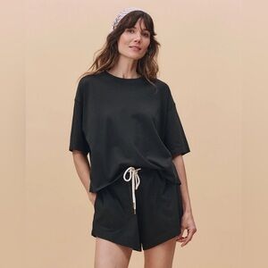 THE GREAT. Flutter Short in Almost Black NWT